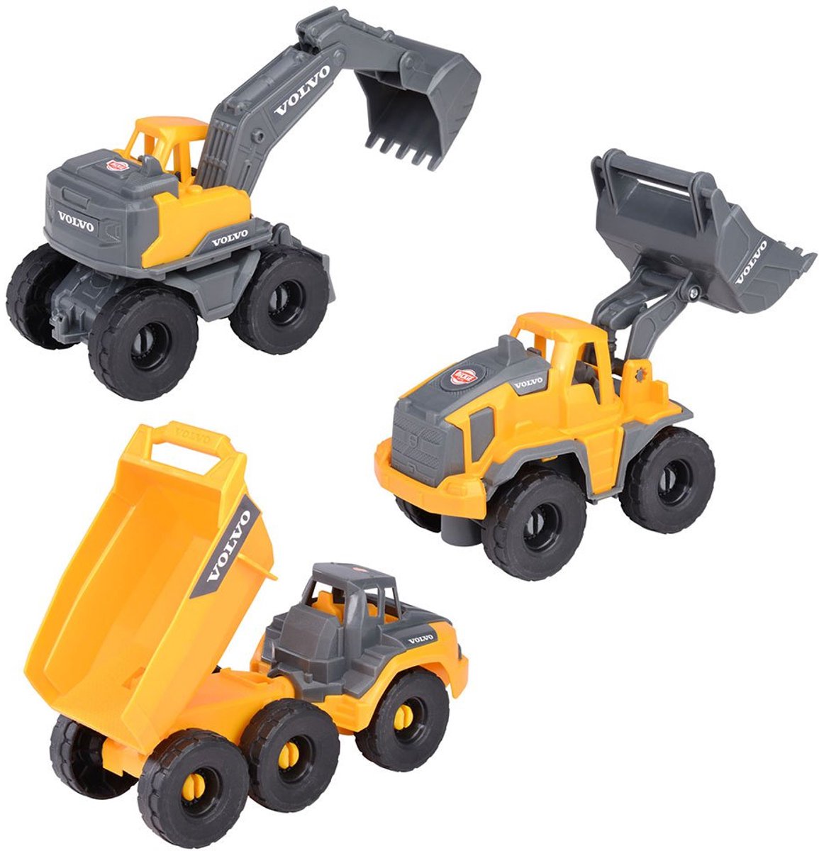 Dickie Volvo Construction Work Vehicles Speelset, 3dlg.