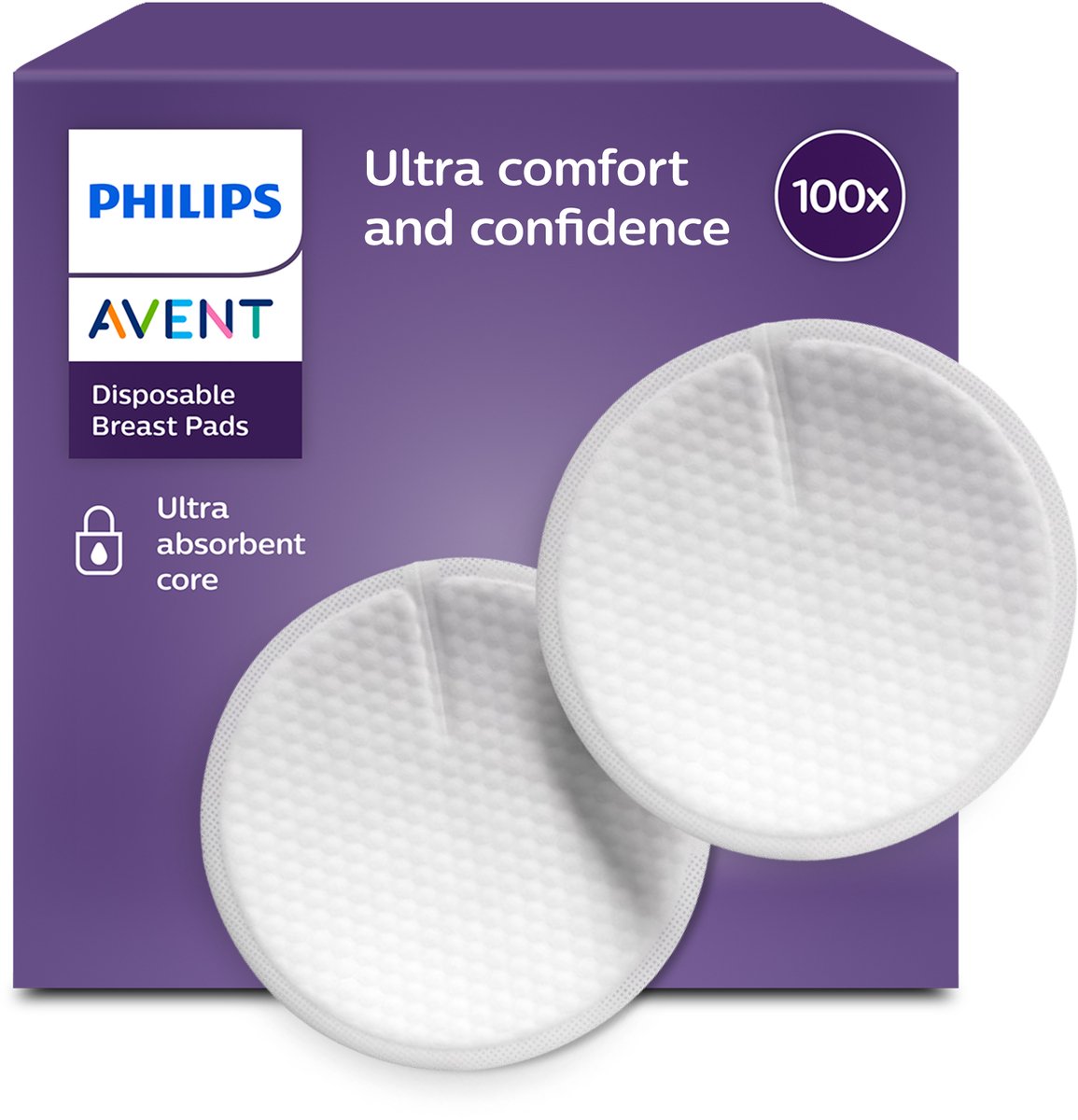 Coppette assorbilatte Philips avent - 100 pezzi - sottili, traspiranti e anti-perdite - scf254 13