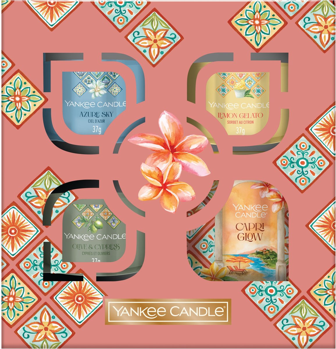 Yankee Candle - Hello Italy - set regalo votivo piccolo con 3 candele profumate - set regalo candele profumate