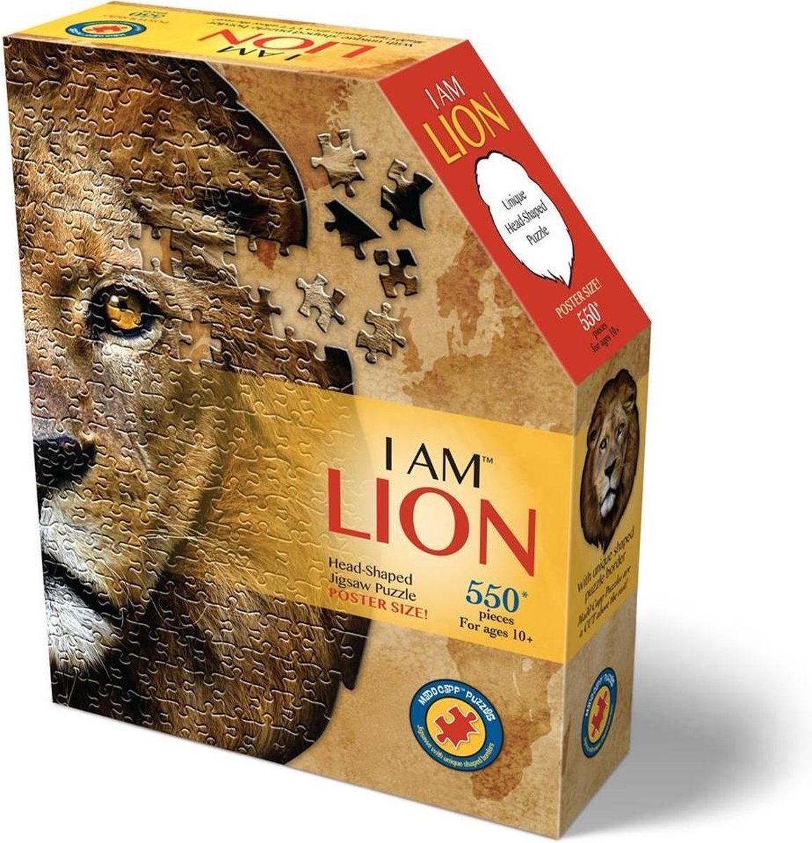 Puzzle Madd Capp Leone 63,5 x 76 cm cartone marrone 550 pezzi