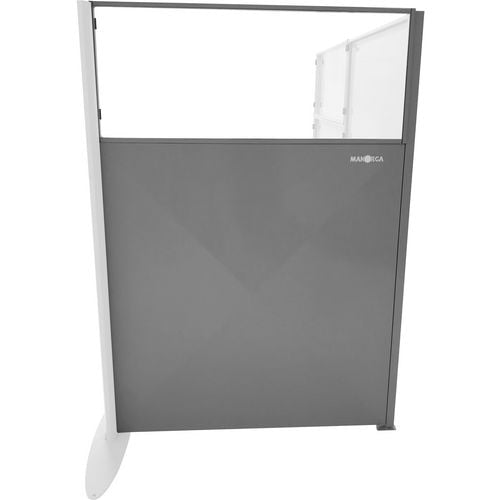 Mampara de protección móvil manorga 7035 gris