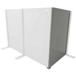 Mampara de protección móvil manorga 7035 gris