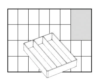 Caja empotrable Raaco, tamaño a73 bajo, h: 24 mm, tamaño 109x79 mm, 1 unidad