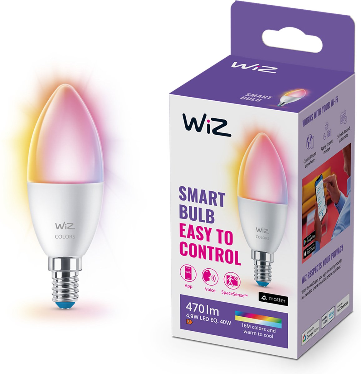 Wiz Candle Lamp C37 E14