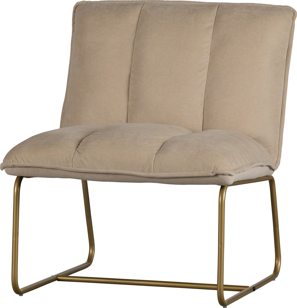 Poltroncina Wood Fie - tessuto a coste - sabbia - 77x64x71