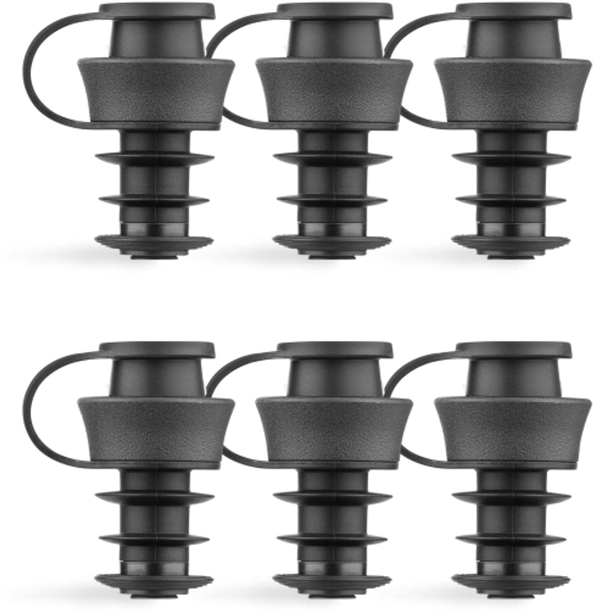Topes de pivote Coravin 6 piezas - negro