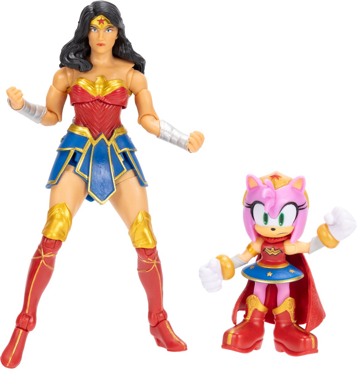 Jakks sonic dc amy 6cm figuras maravilla mujer 13cm multicolor