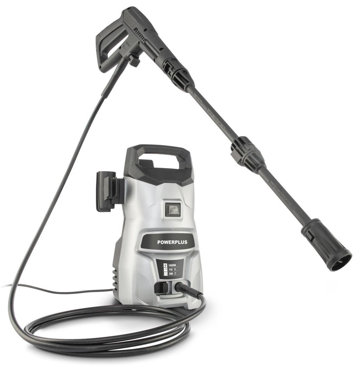 Idropulitrice elettrica Powerplus powxg90401 - Idropulitrice per terrazzo 1400w-110 bar-390l h-3m tubo e accessori
