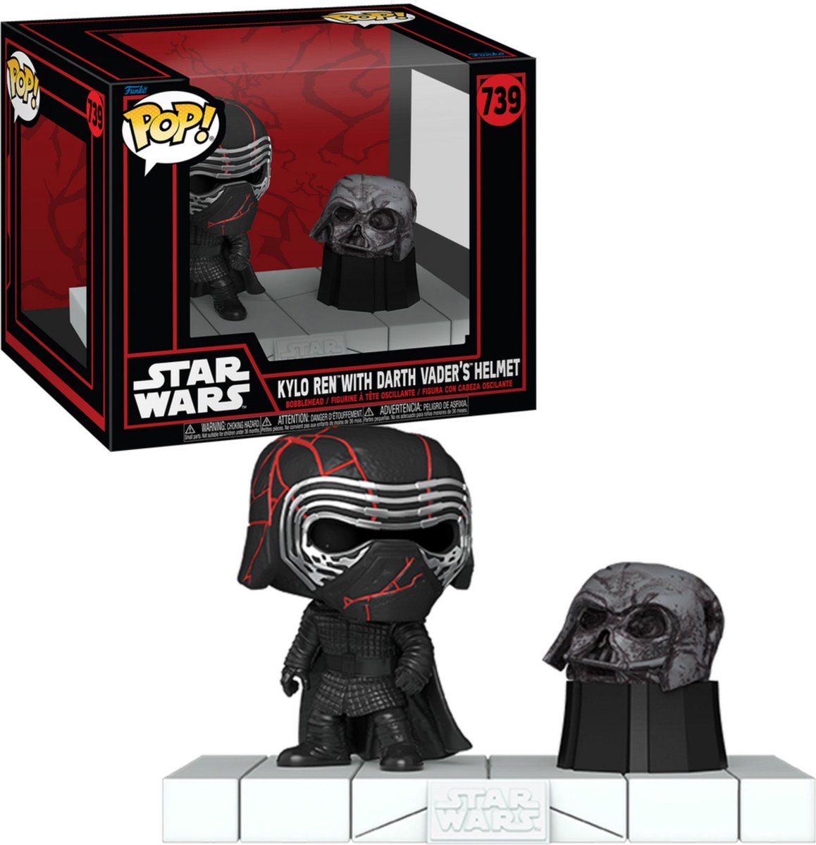 Funko Star Wars Kylo Ren con el casco de Darth Vader (Pop! Deluxe) Figura vinilo 739 Pop! multicolor