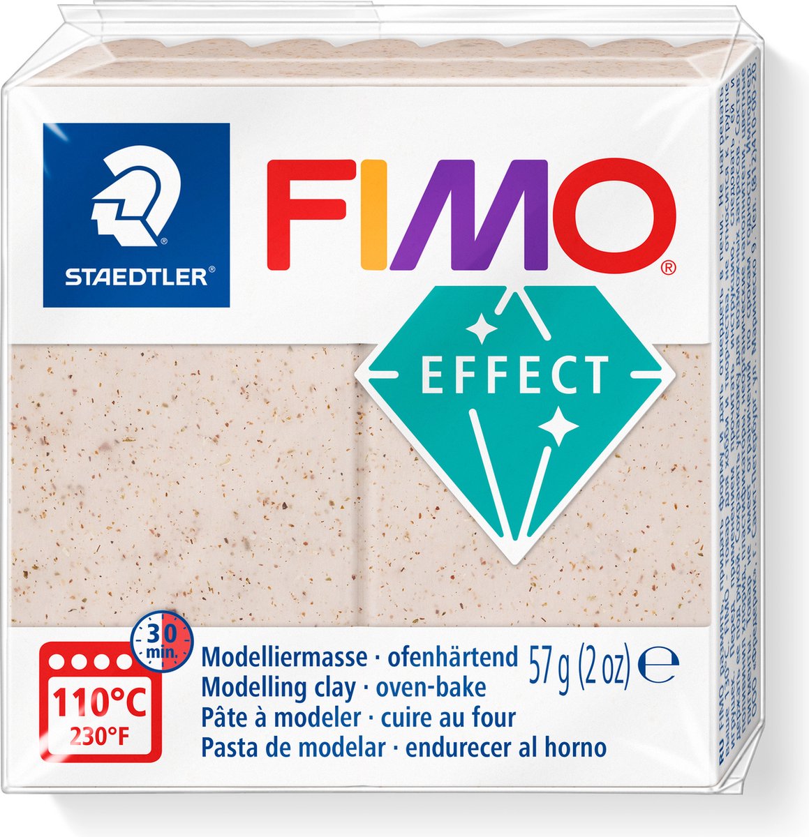 Fimo efecto arcilla de modelar endurecible al horno bloque estándar 57 g - escaramujo botánico
