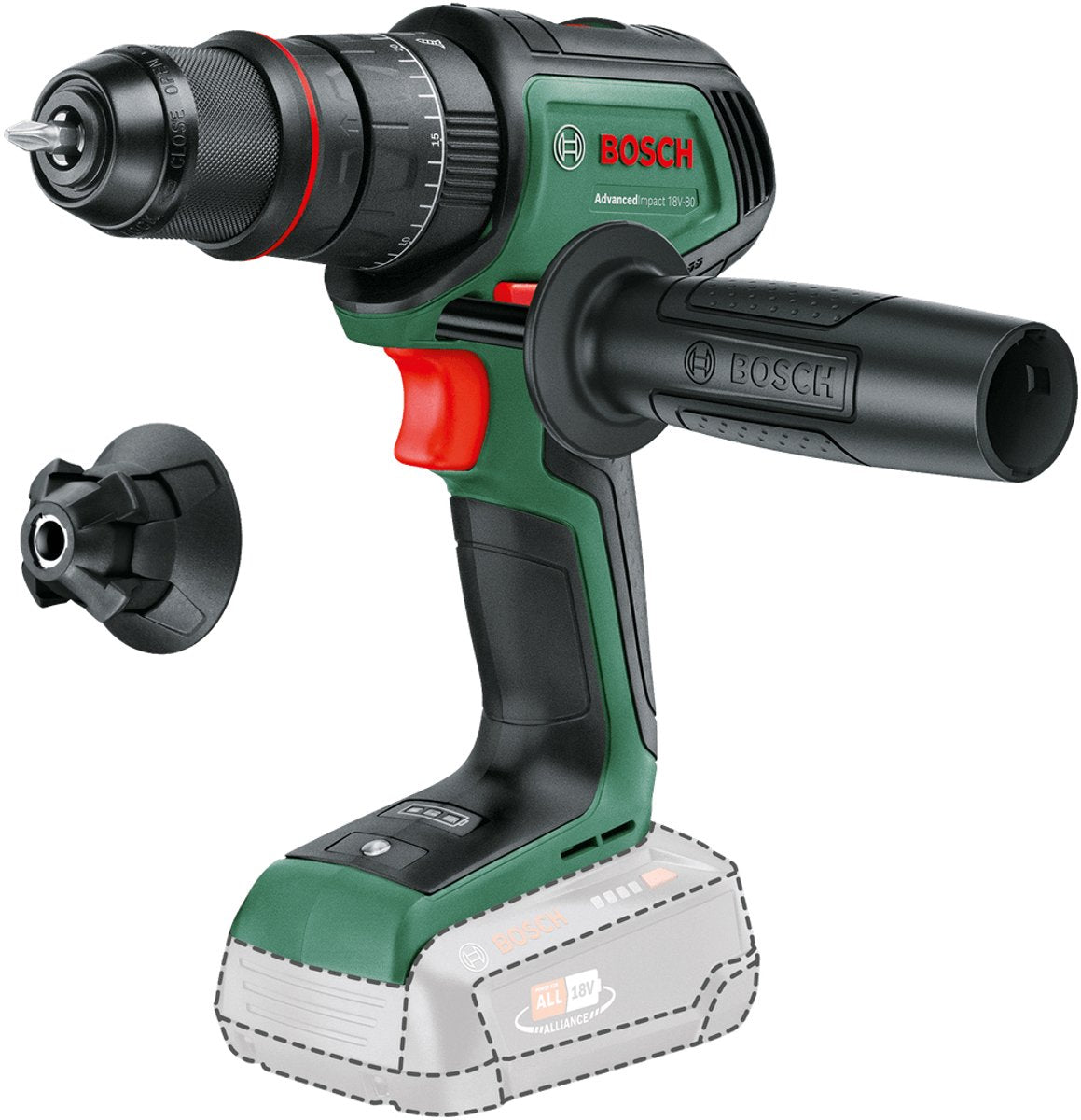 Bosch Home and Garden Advanced Impact 18V-80 Quick Snap batería Schlagbohrmaschine (06039e2100)