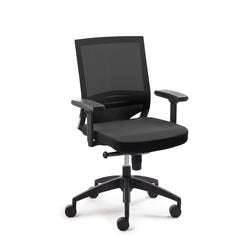 Mayer sitzmöbel sedia girevole myoptimax tessuto nero base a stella in plastica con ruote