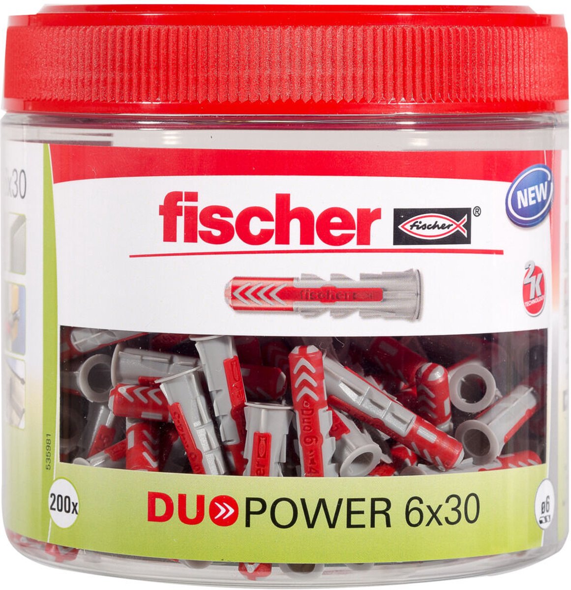 Fischer tapón de 2 componentes 30 mm 6 mm 535981 200 pieza(s)