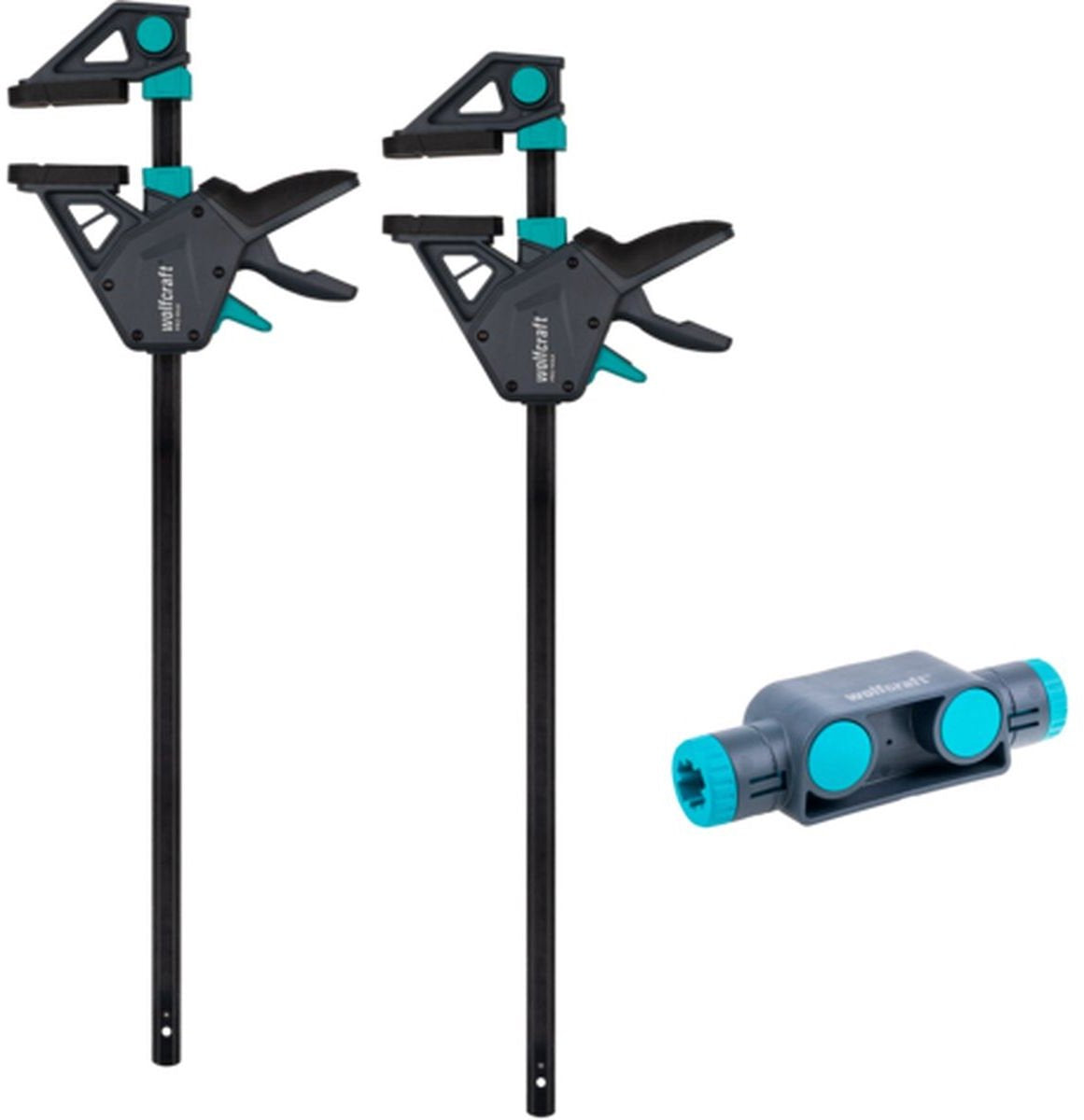 Wolfcraft - set di pinze per colla pro max - 2 pinze per colla 450 mm - 3 parti - 8663060
