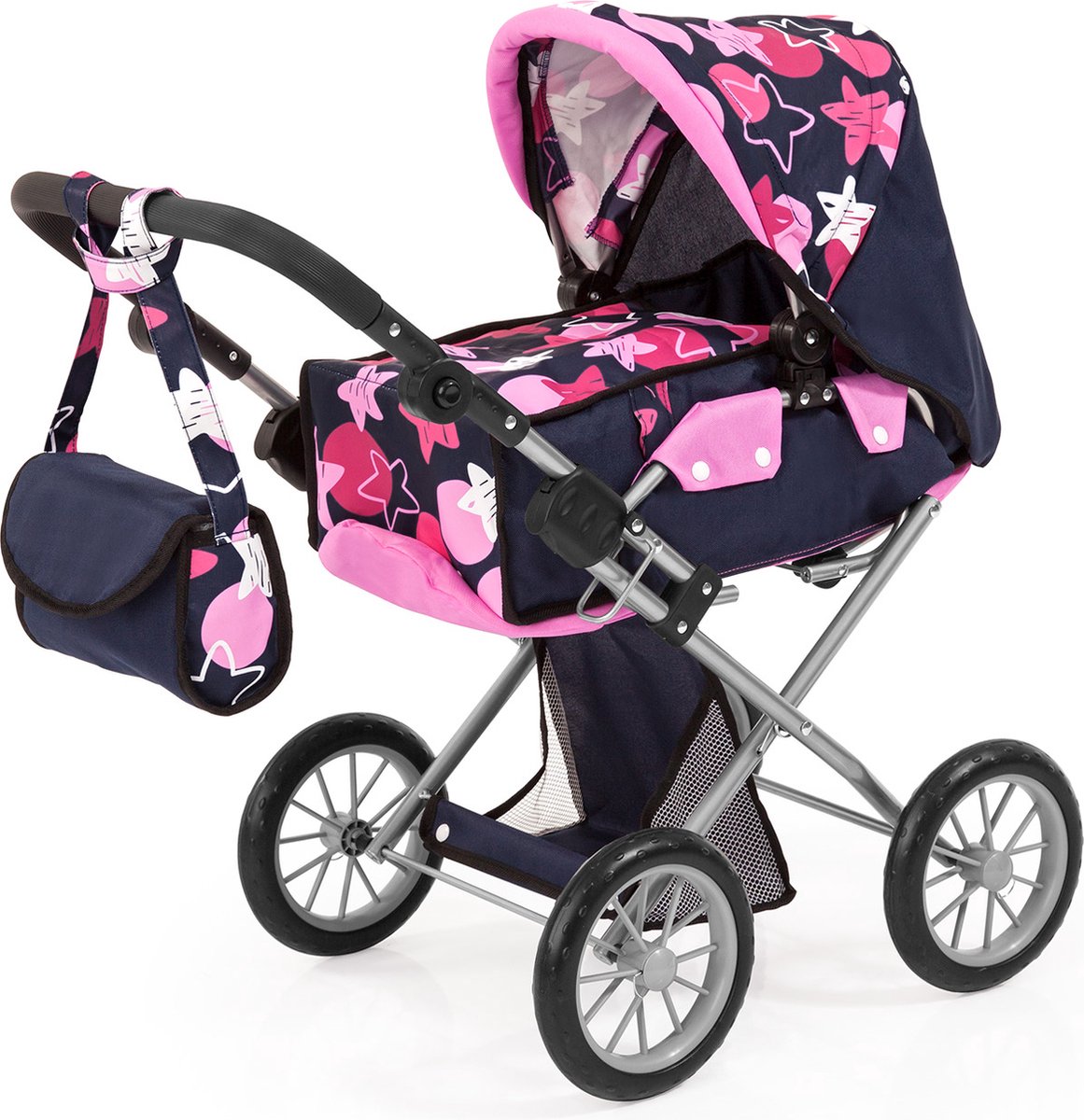 Bayer design - cochecito de muñecas city star - azul con estrellas