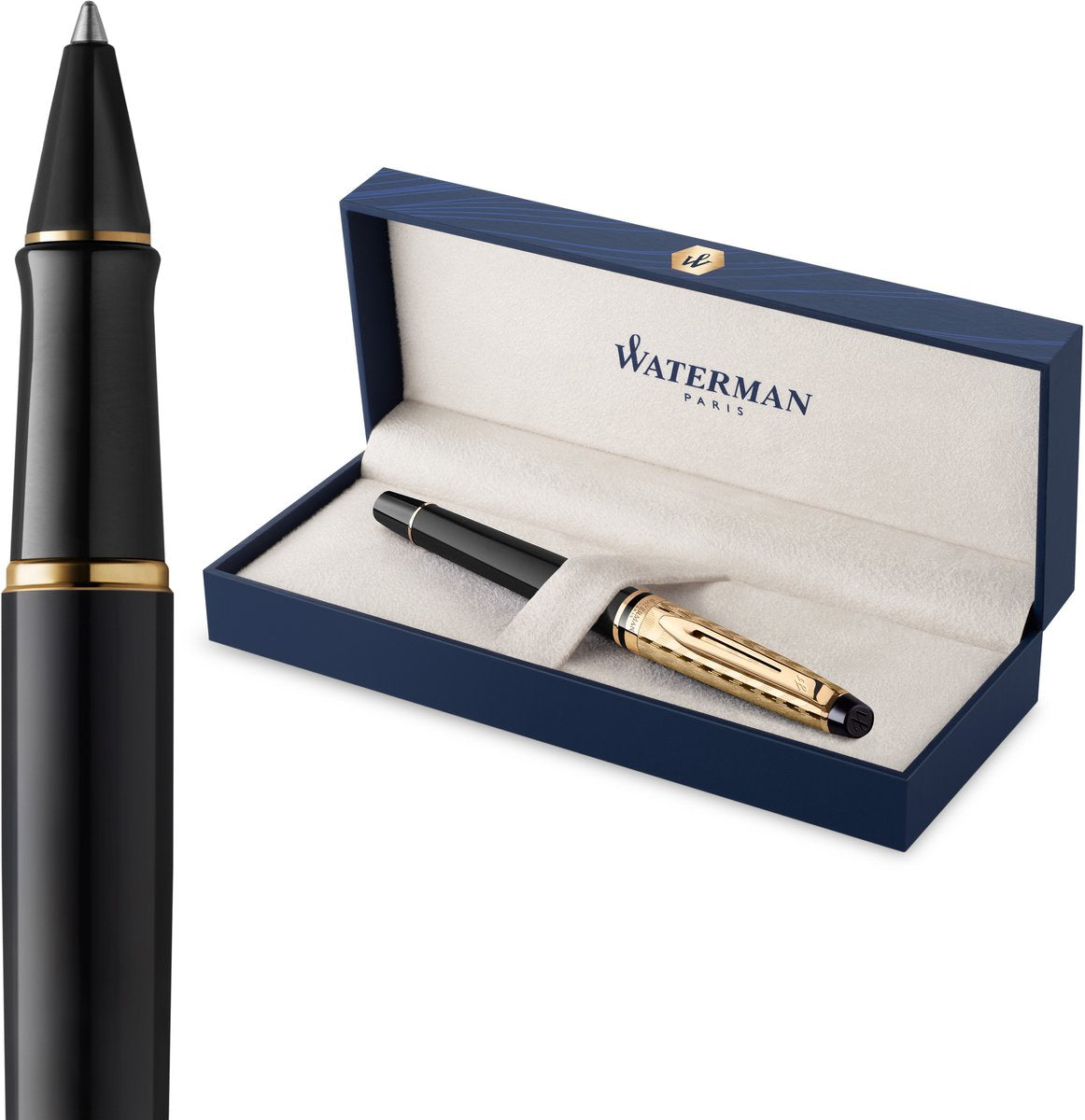 Waterman expert-rollerbalpen | de opera-collectie | zwart goud | geschenkverpakking