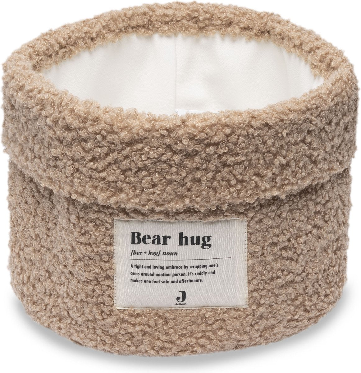 Jollein - commodemandje 14x18cm - commode mandje - boucle - biscuit
