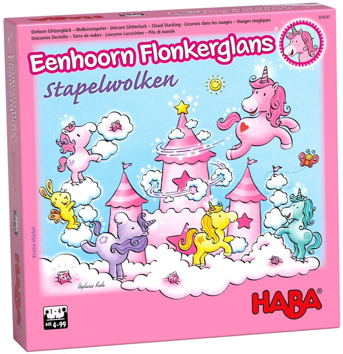 Haba - stapelspel eenhoorn flonkerglans stapelwolken