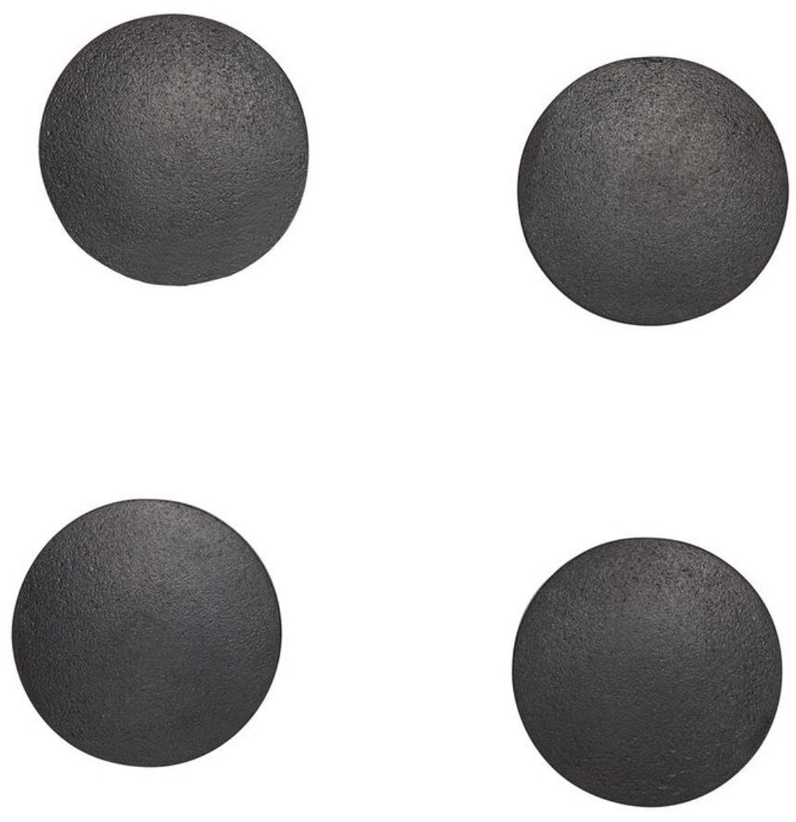 Maglio magnete rotondo solido 4 pezzi 0,8 kg plastica ferrite bruchsicher ø 3,2 x 0,96 cm nero