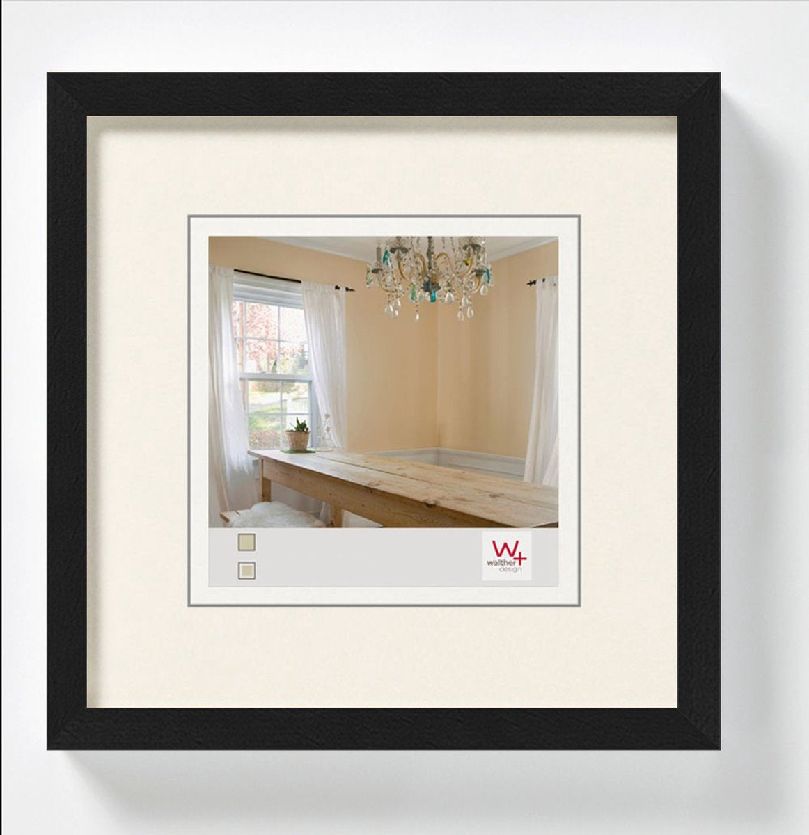 Peperoni Walther - cornice in legno - misura foto 30x30 cm - nero