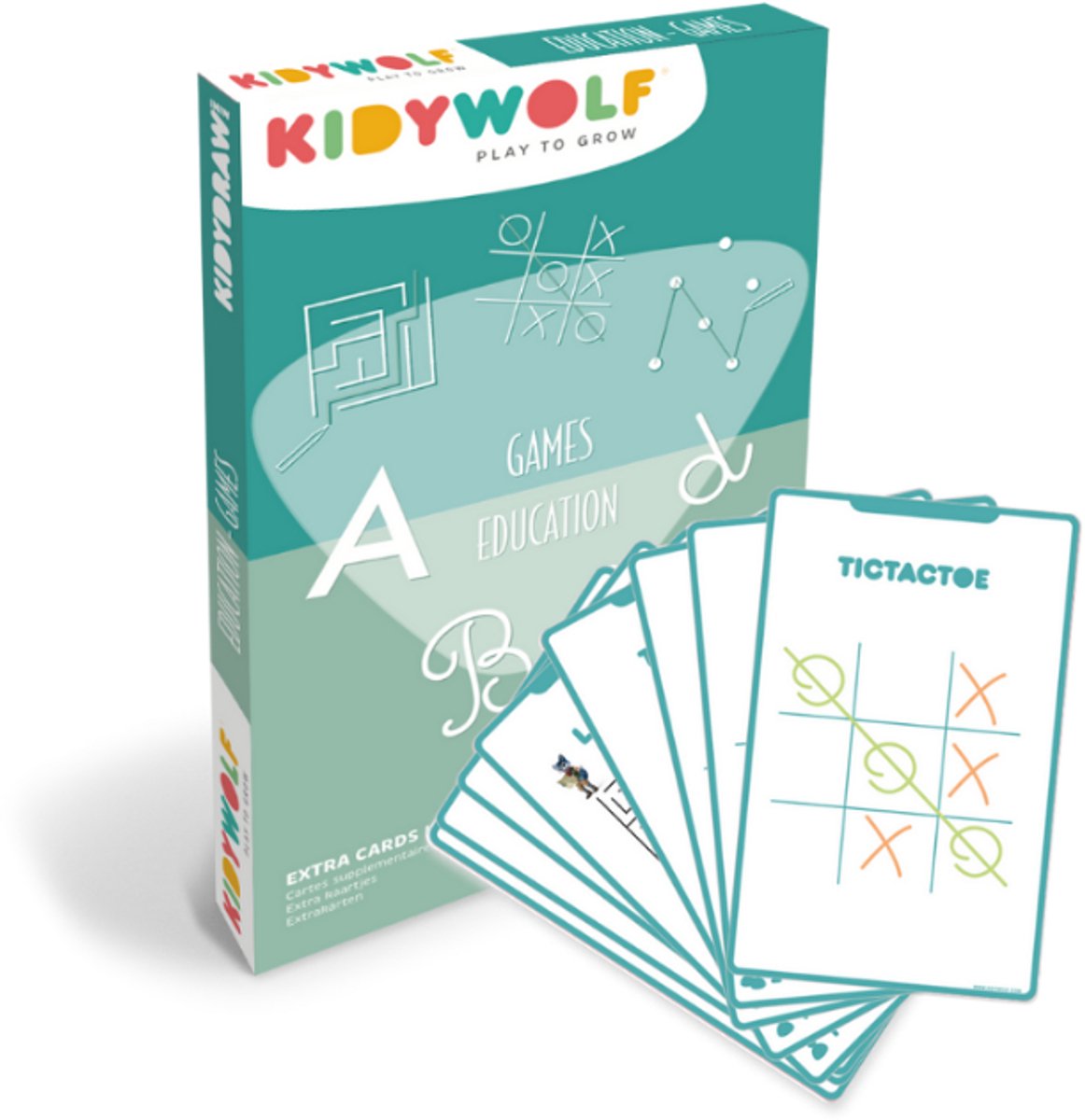 Kidywolf kidydraw mini ricarica – giochi educativi – 60 carte da disegno educative con lettere, numeri e giochi di matematica