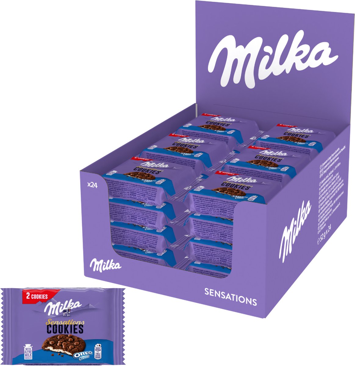 Milka sensaciones oreo single (24x 52gr)