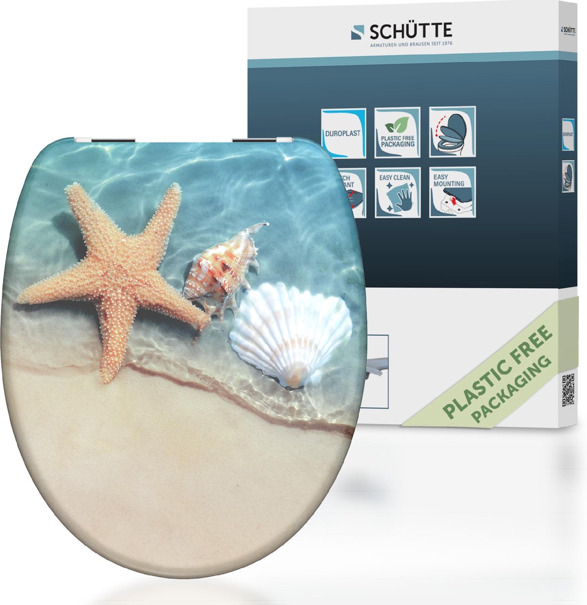 Asiento de inodoro Schütte Schütte con playa de cierre suave
