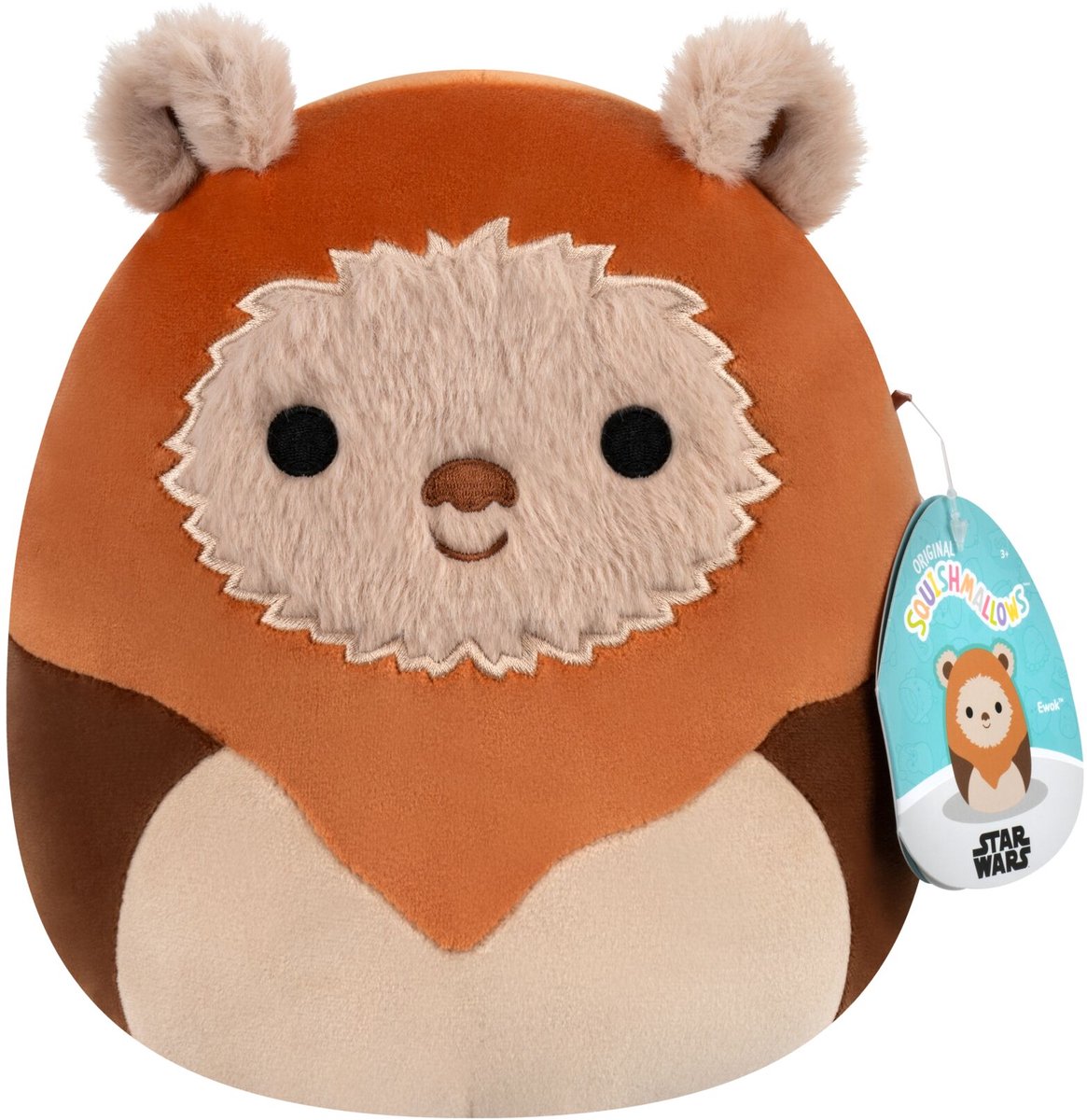 Squishmallows - Star Wars - piccolo peluche - ewok - peluche da 20 cm