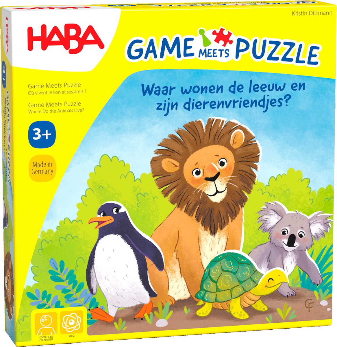Puzzle Haba: dove vivono il leone e i suoi amici animali? - 3+