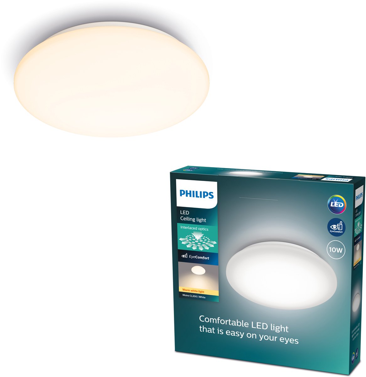 Philips LED Philips Moire lámpara de techo - luz blanca cálida - mediana