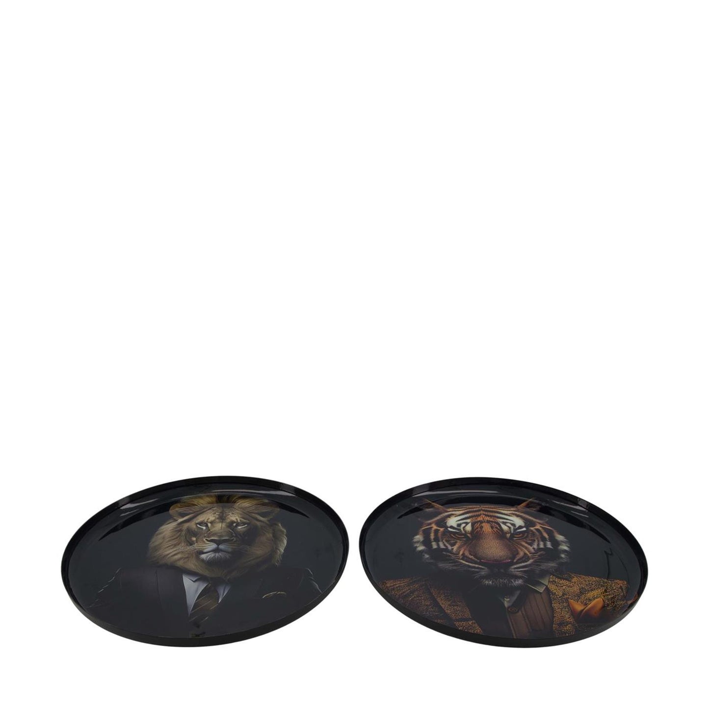 Dijk Natural Collection Vassoio in metallo animale nero ø28 cm