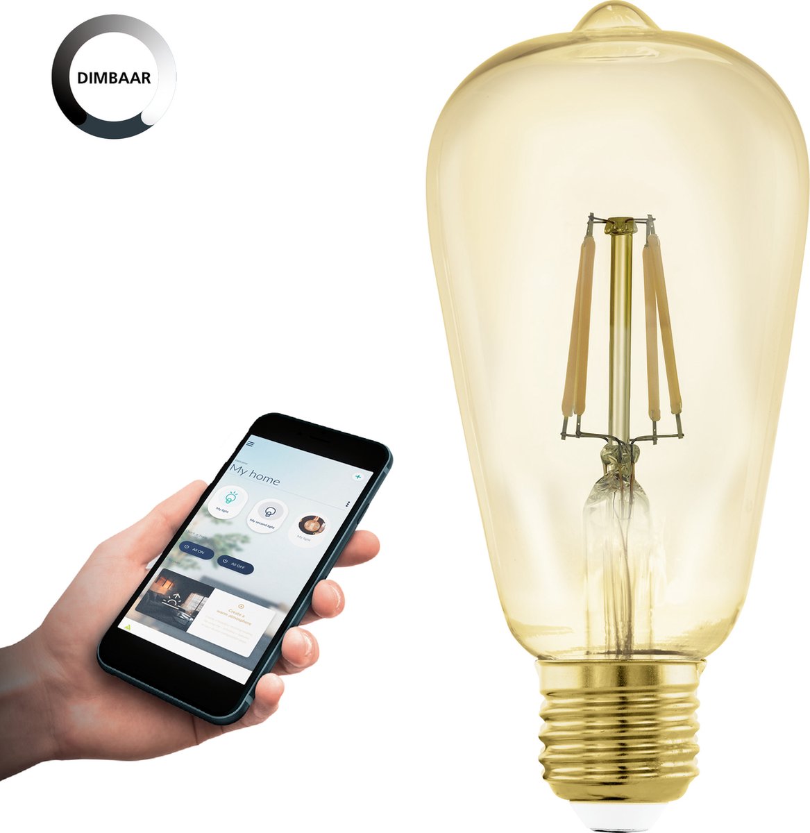 Lampada LED intelligente Eglo connect.z - e27 - ø 6,4 cm - 2200k - dimmerabile - zigbee