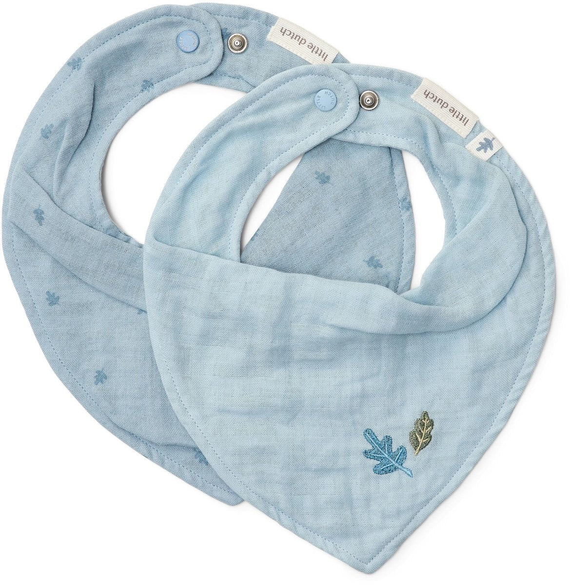 Pack de 2 baberos tipo bandana de Little Dutch - azul - básicos