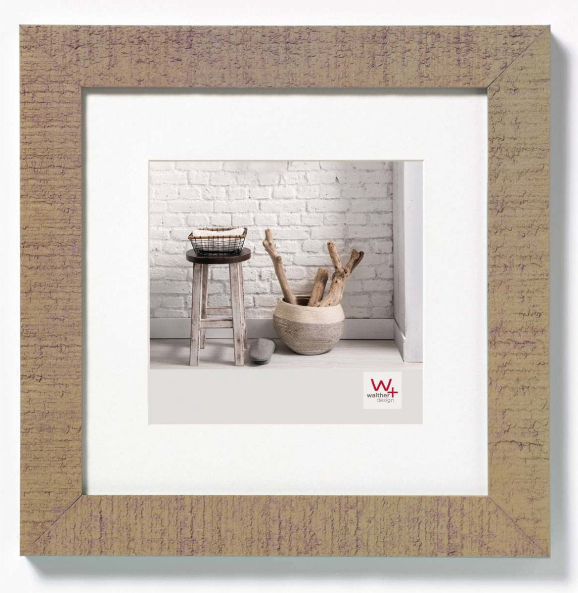 Casa Walther - cornice in legno - misura foto 30x30 cm - beige marrone