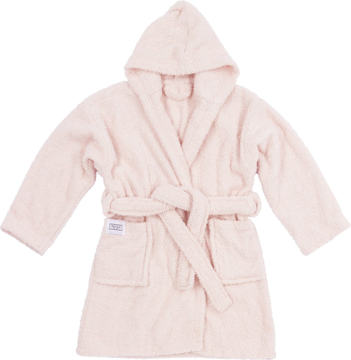 Meyco baby uni badjas - badstof - soft pink - 86 92