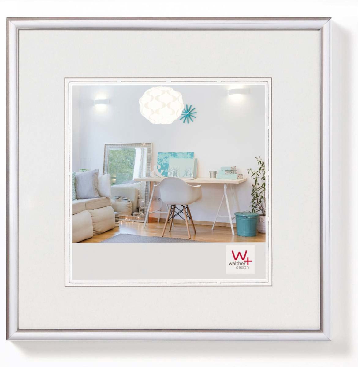 Walther new lifestyle - cornice in plastica - misura foto 30x30 cm - argento