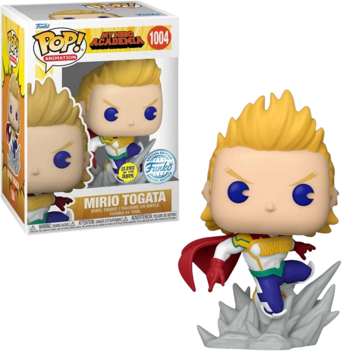 Funko pop! my hero academia - mirio togata hero suit glow in the dark exclusive