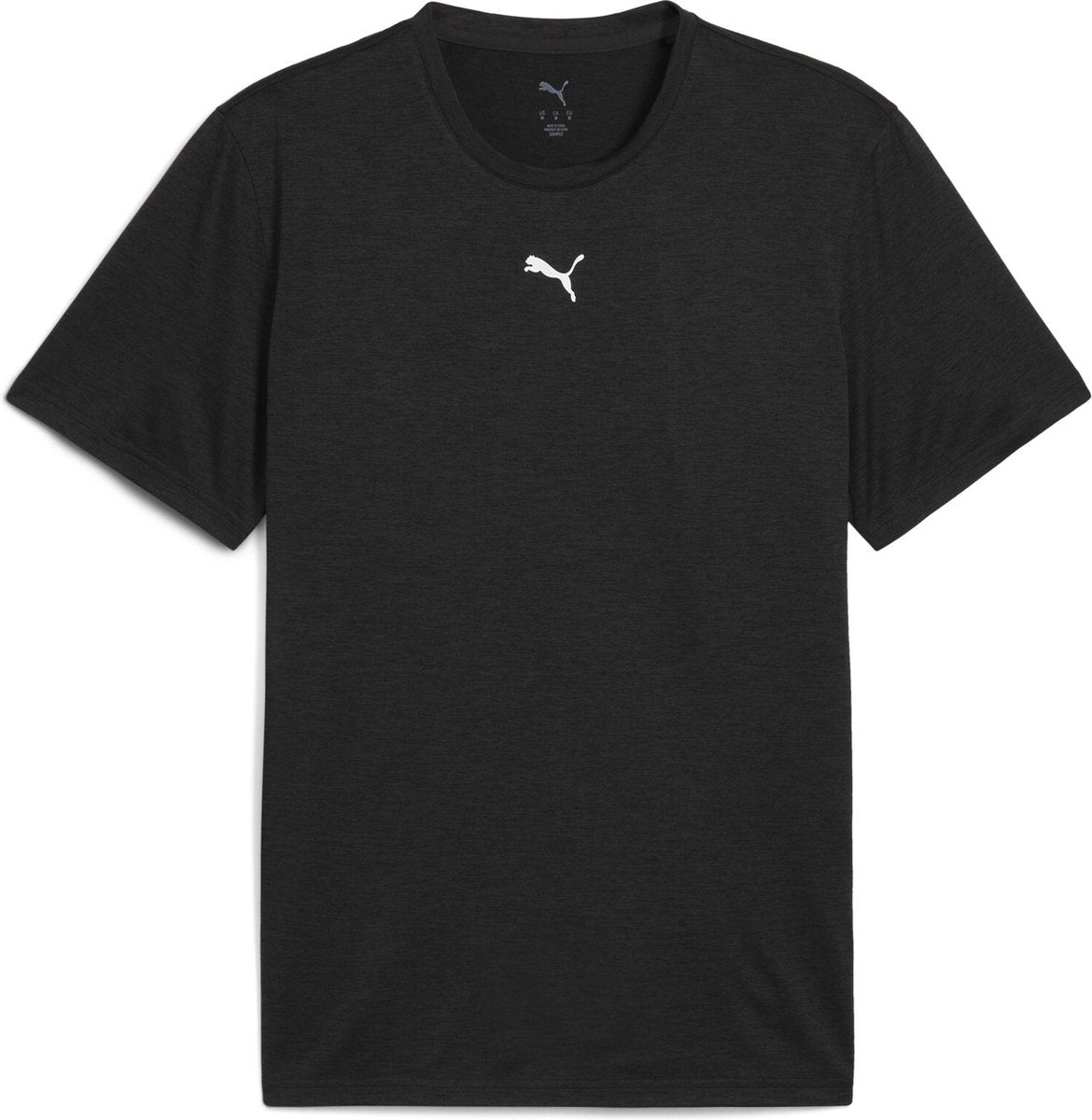 Puma m tad essentials heather cat tee (cf small cat) heren sportshirt - black heather