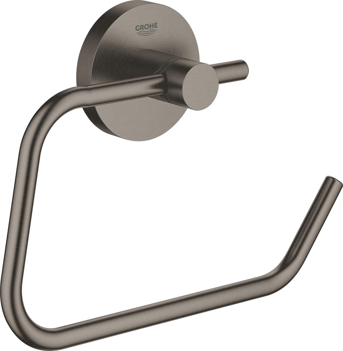 Grohe essentials toiletrolhouder - zonder deksel - geborsteld hard graphite (mat antraciet)