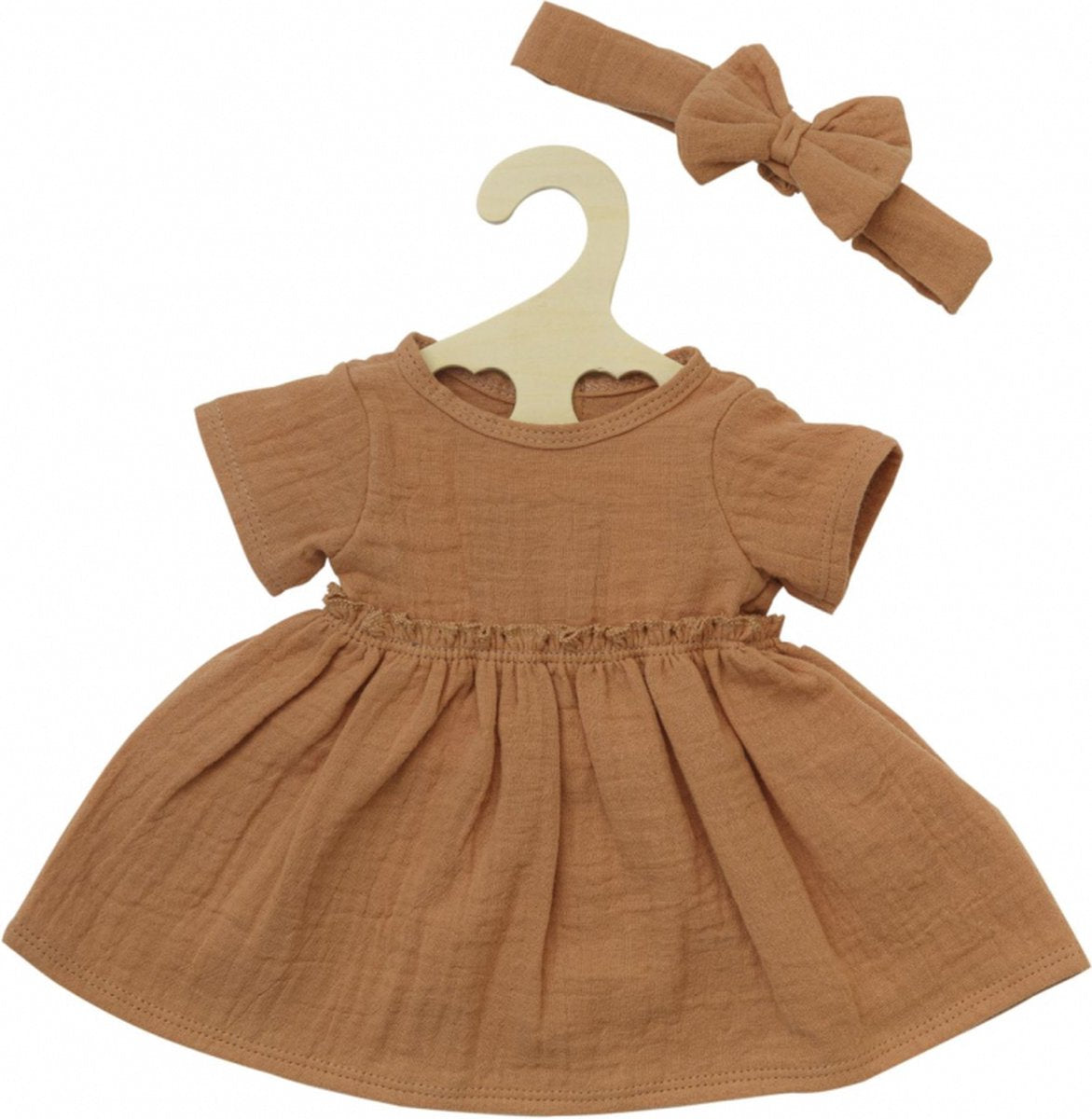 Abito da bambola Heless Brown con volant, 28-35 cm
