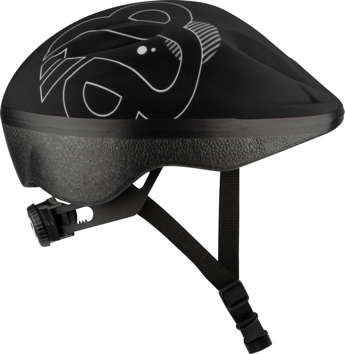 Casco junior Nijdam - dark storm - nero argento grigio