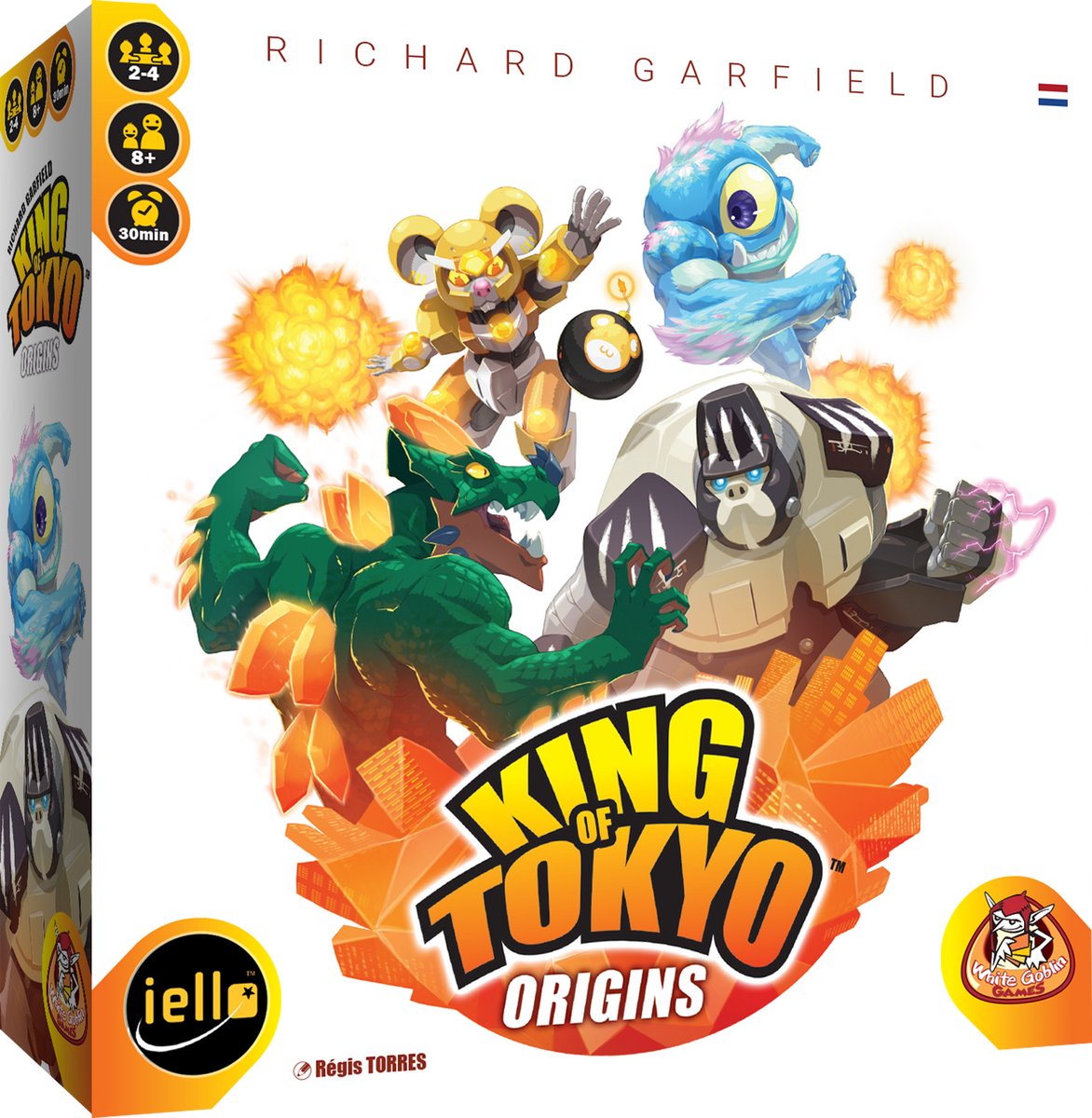 Juego de mesa White Goblin Games King of Tokyo Origins 8+ estrategia.
