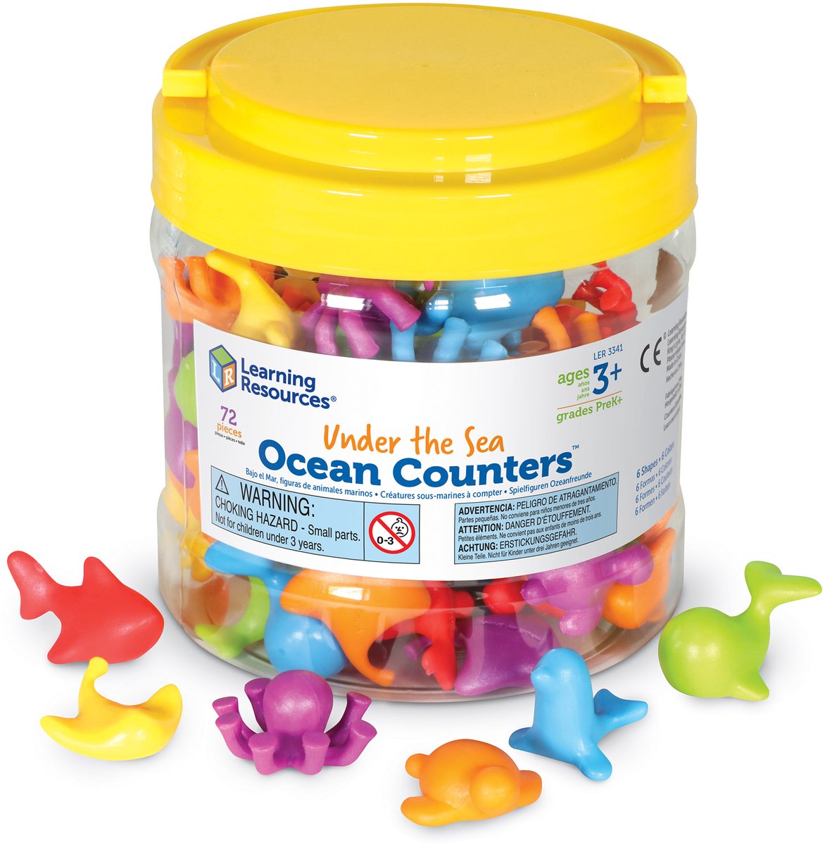 Risorse didattiche sotto il mare ocean counters® (set da 72) - 3+