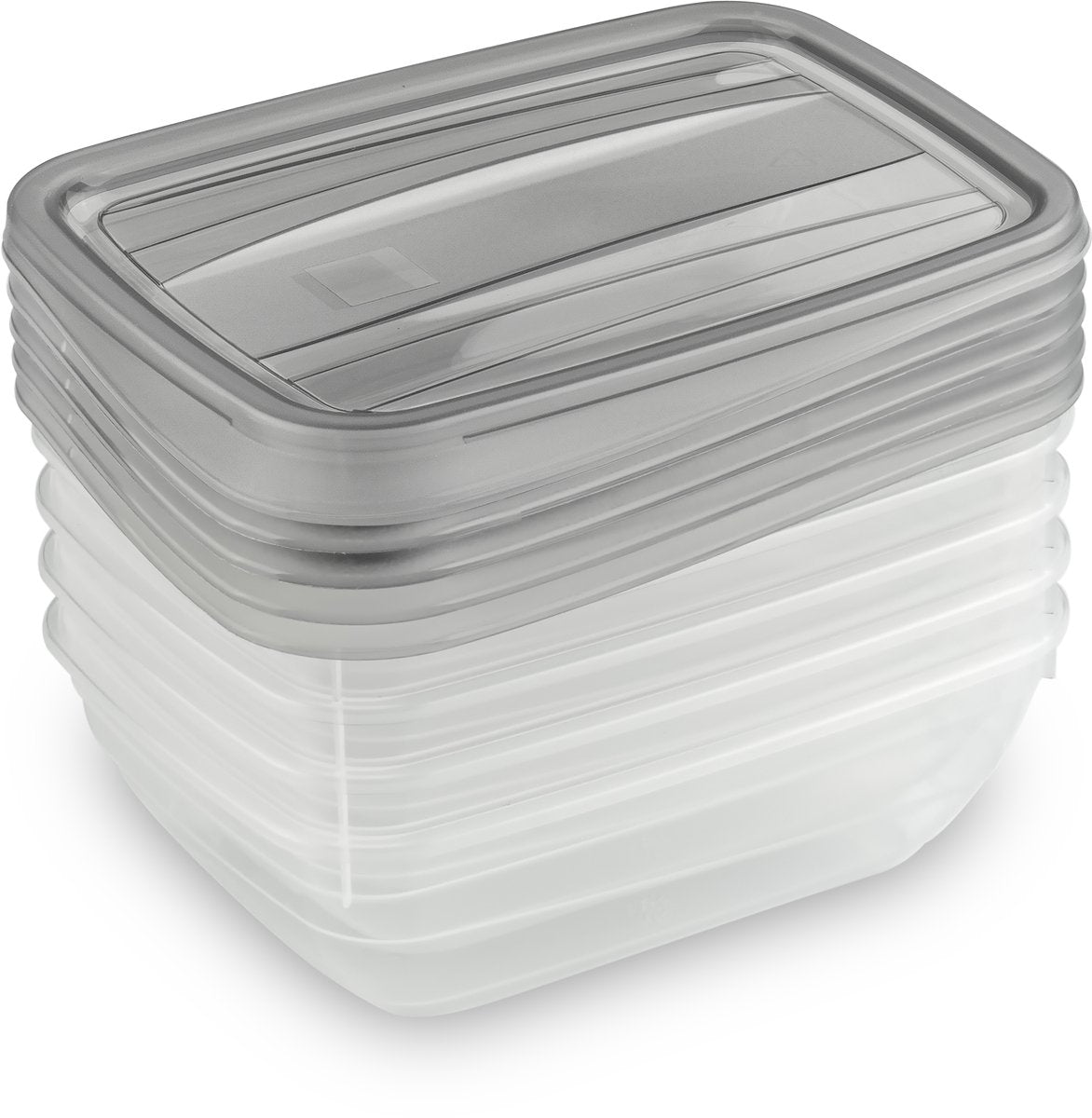 Curver vedo vershoudbakjes set 5x0,5l - 16x12x4.5 cm - transparant