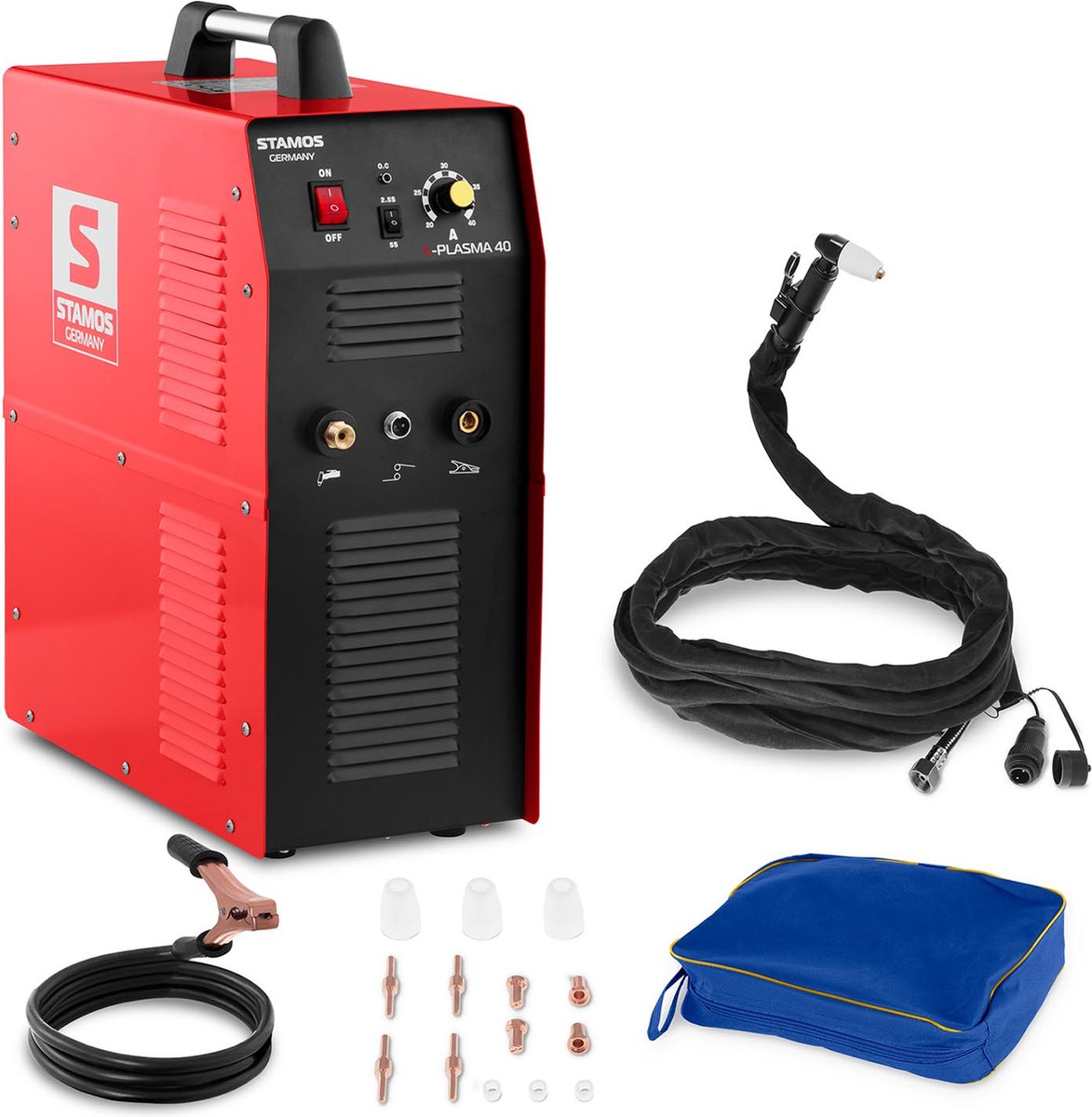 Stamos germany plasmasnijder - 40 a - 230 v - geïntegreerde luchtcompressor -