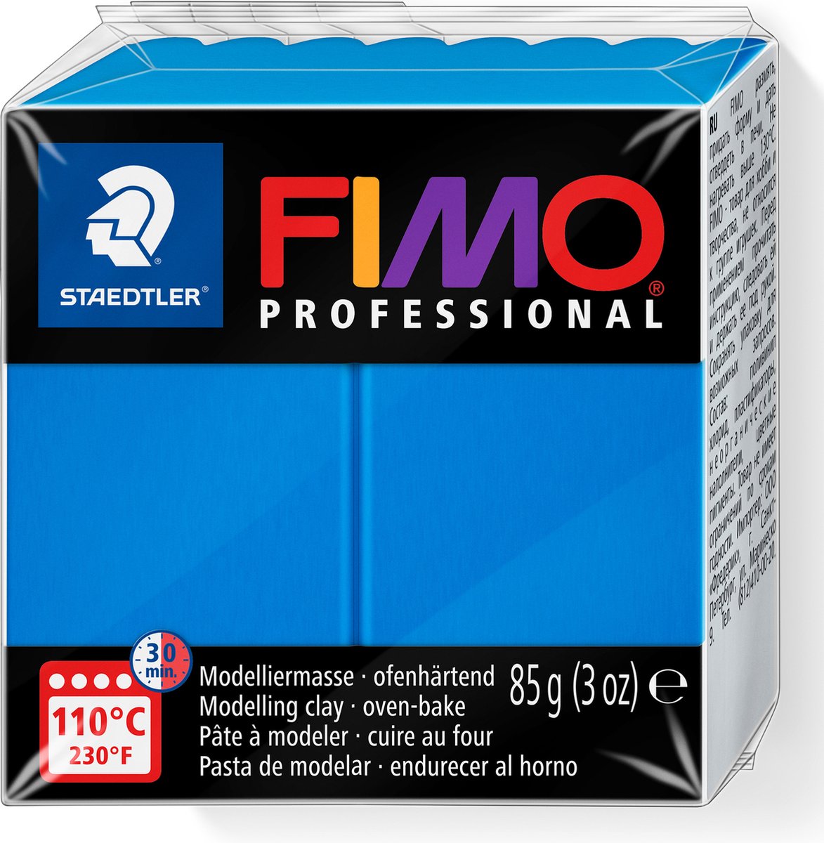 Fimo professional arcilla de modelar profesional endurecible al horno en bloque 85 g - azul primario