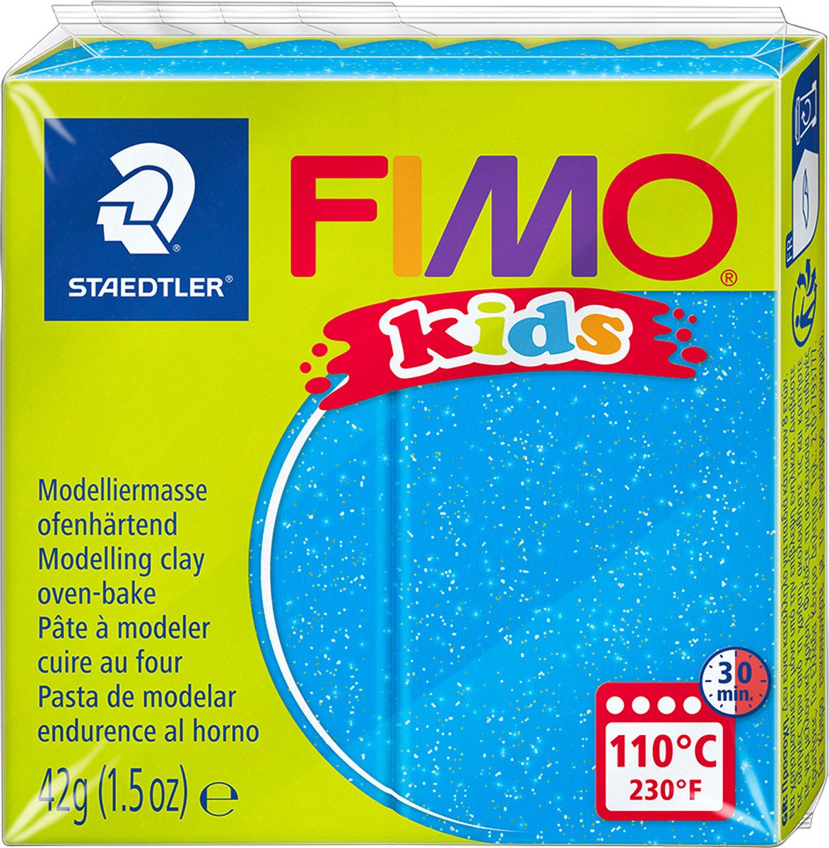 Fimo niños plastilina 42 g azul brillo