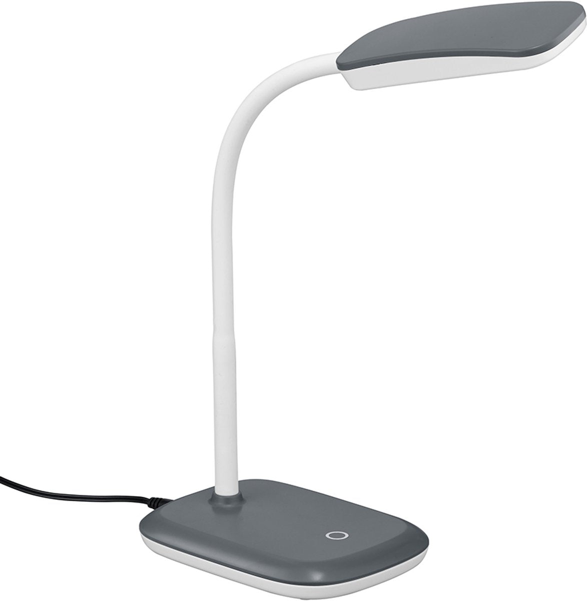 Reality boa - tafellamp - bureaulamp, - titanium - incl. 1x smd 3,5w - touchdimmer - in hoogte verstelbaar
