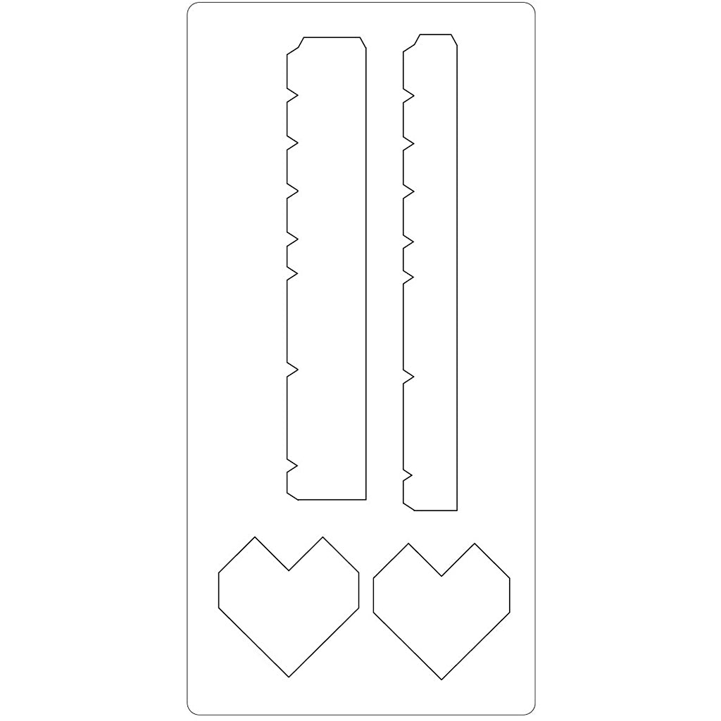Plantilla de corte Creativ Company, caja de corazón, medidas 15,2x30,37 cm, grosor 15 mm, 1 pieza
