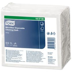 Paño de limpieza blanco de microfibra Tork